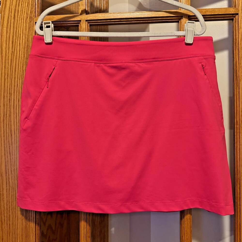 EUC TOMMY BAHAMA SZ L AUBREY ISLAND ZONE SKORT SKIRT CORAL ORANGE ATHLEISURE